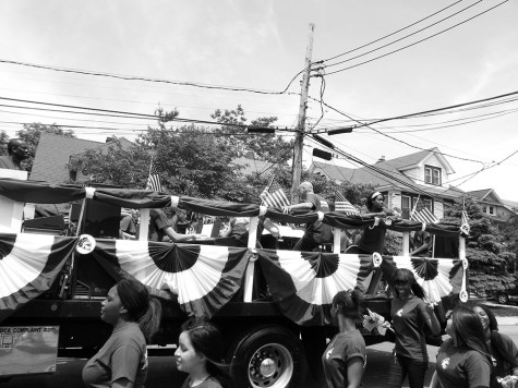 While there were various floats in the parade, the maroon and white banners stood out.