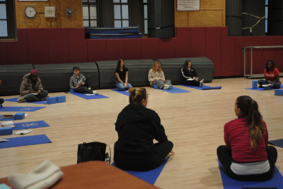 Curtis Students are trained in yoga instruction