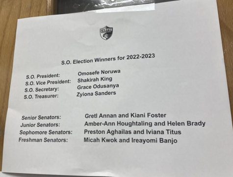 Congratulations to the S.O. Election Winners