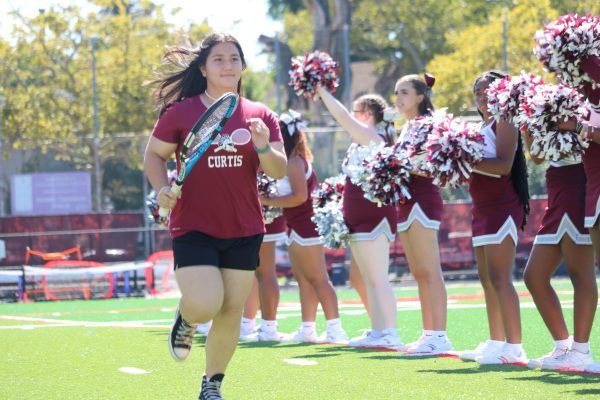 Crowd cheers on student athletes