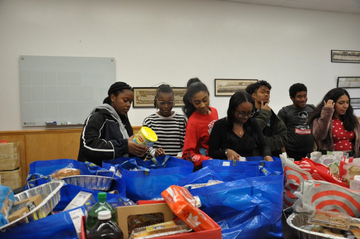 Thanksgiving baskets distributed